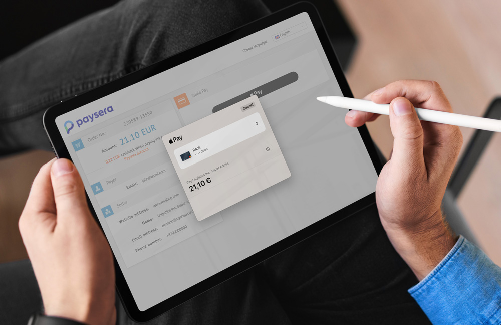 „Paysera“ pradėjo priimti mokėjimus per „Apple Pay“